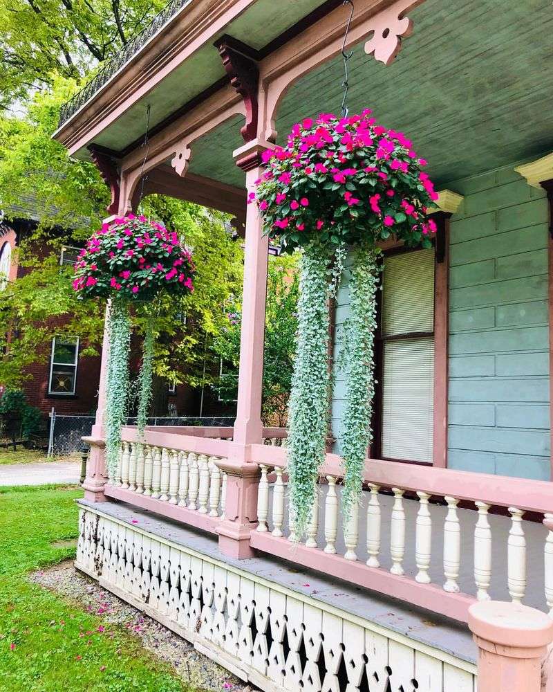12 Charming Front Porches In Pennsylvania With Nostalgic Summer Feel - Decor Hint Hanging Planters
