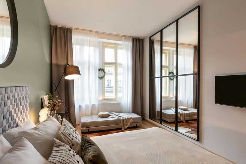 8 Visual Tricks That Open Up A Small Bedroom - Decor Hint Incorporate Mirrors To Reflect Light