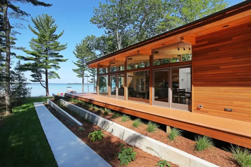 8 Michigan Lake Houses Where The Décor Matches The Breathtaking Views - Decor Hint Higgins Lake's Mid-Century Masterpiece