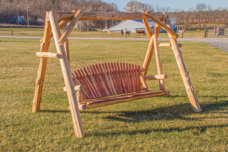 9 Porch Swing Styles That Define Outdoor Living In Kentucky - Decor Hint Cedar Log Swings