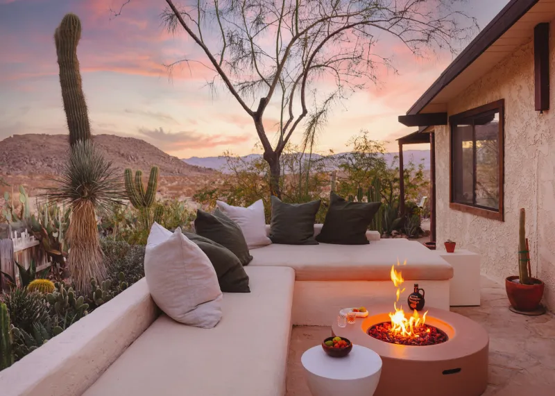 10 Texas Outdoor Spaces Designed To Function As Living Rooms - Decor Hint West Texas Desert Retreat with Sunset-Viewing Deck