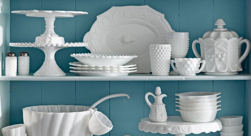 In California, These 9 Interior Antiques Might Sell For Pennies And These 9? Don't Even Try - Decor Hint Bargain Find: Vintage Milk Glass