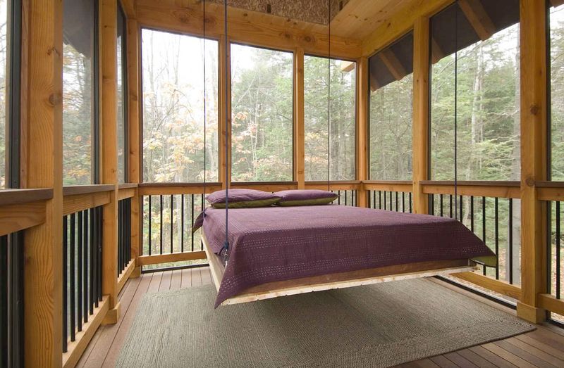 11 Gorgeous Porch Designs That Make North Carolina Cottages Shine - Decor Hint Sleeping Porch Serenity