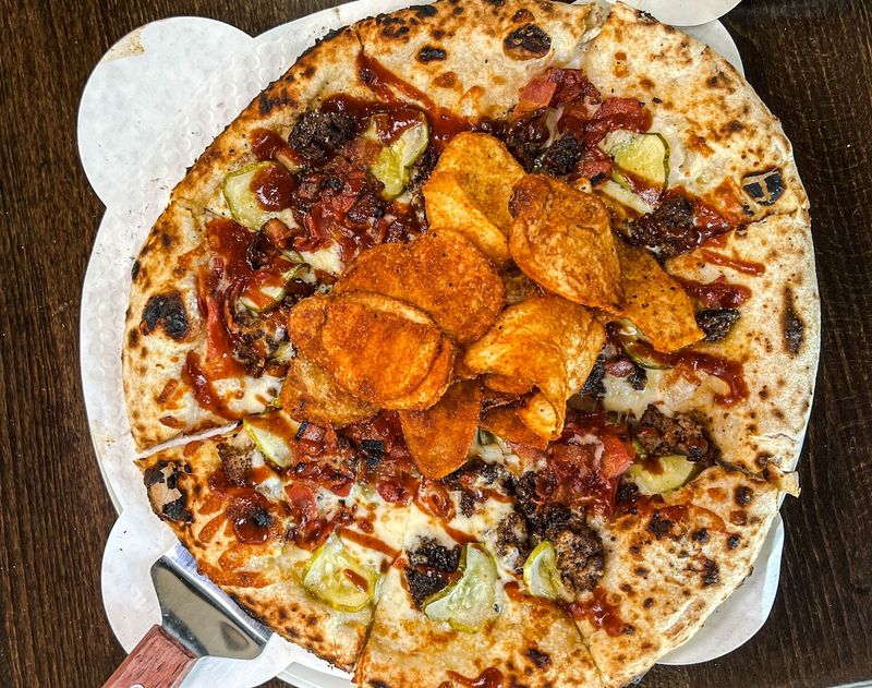 9 New Foods Debuting At The New York State Fair - Decor Hint Cajun Crunch Burger Pizza – Toss & Fire