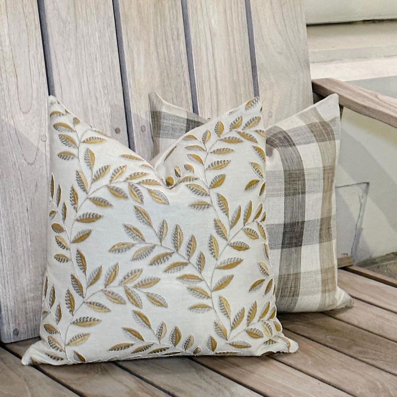 Embroidered Leaf Textiles