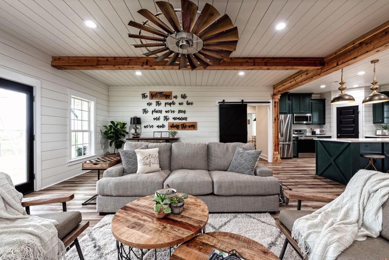 11 Design Touches In Texas That Feel Both Rustic And Modern - Decor Hint Repurposed Windmill Fans