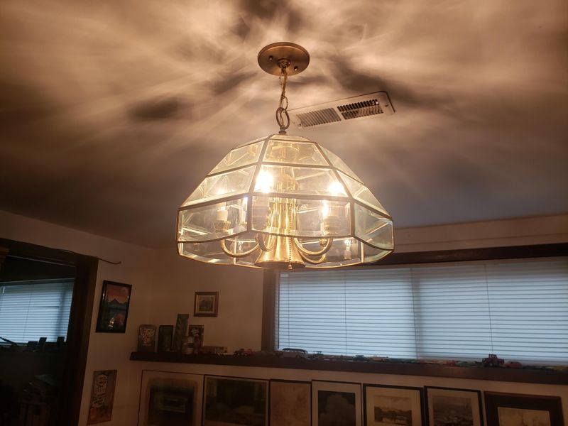 Brass and Glass Chandeliers