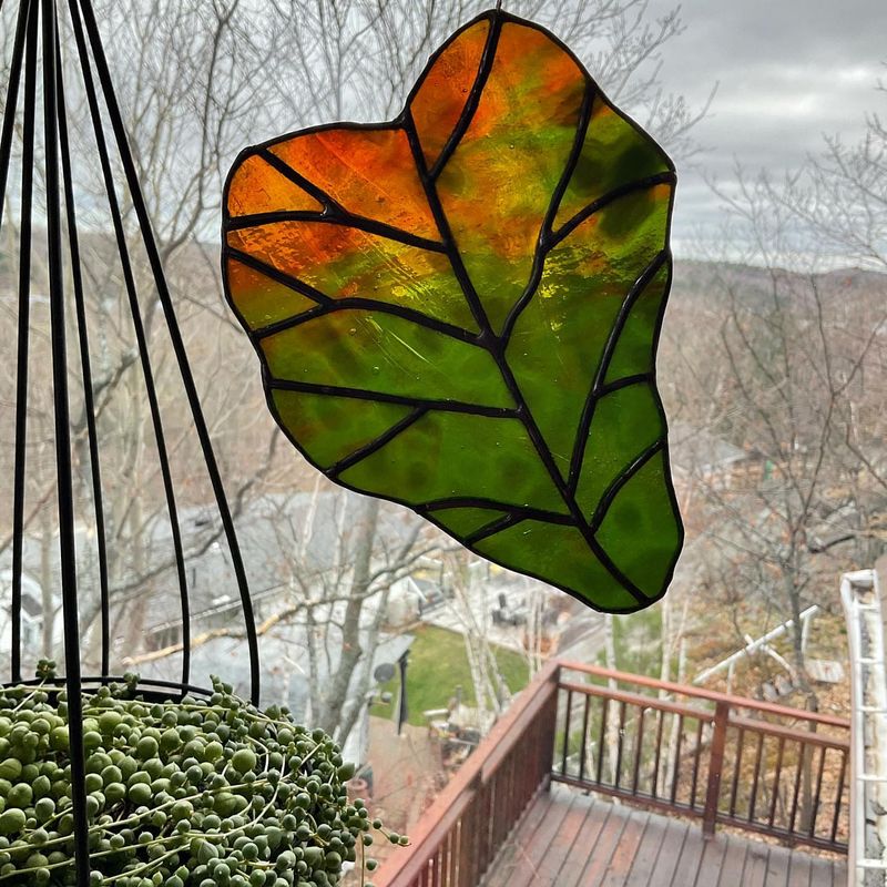 Stained Glass Leaf Suncatchers