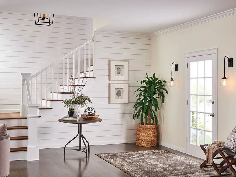 14 North Carolina Shiplap Walls That Do Not Feel Overdone - Decor Hint Shiplap In A Light-Filled Entryway