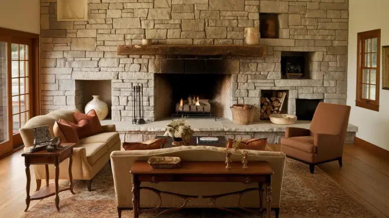12 Tennessee Stone Fireplaces That Warm The Whole House - Decor Hint Farmhouse Hearth Haven