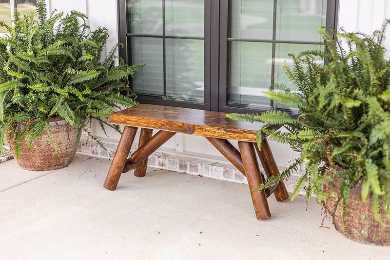 12 Courtyard Styles In New Mexico That Feel Warm And Timeless - Decor Hint Rustic Benches