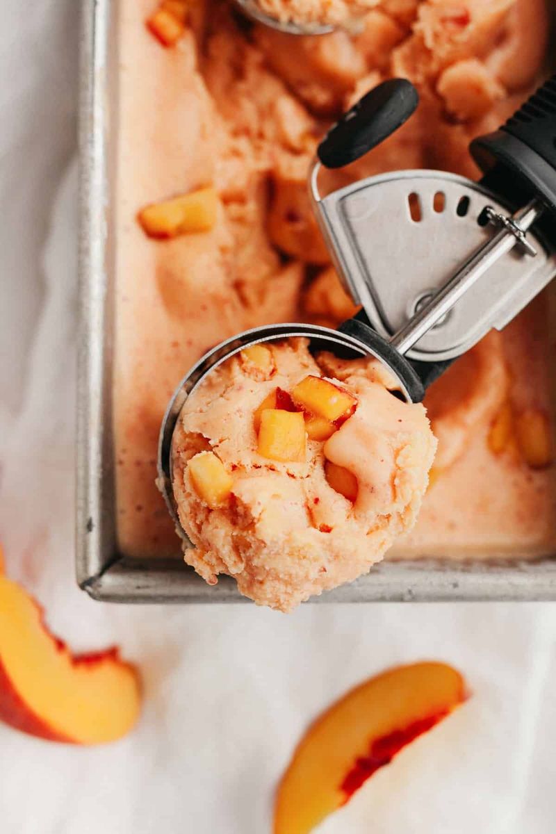 11 Georgia Peach Desserts That Scream Summer - Decor Hint No-Churn Peach Frozen Yogurt