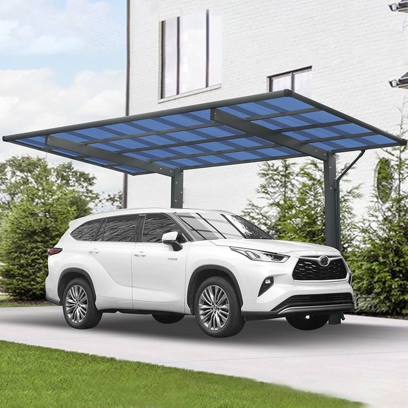 Glass and Steel Contemporary Carport