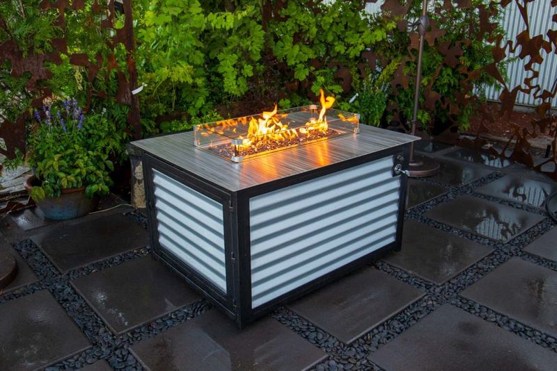 Glass-Enclosed Flame Column