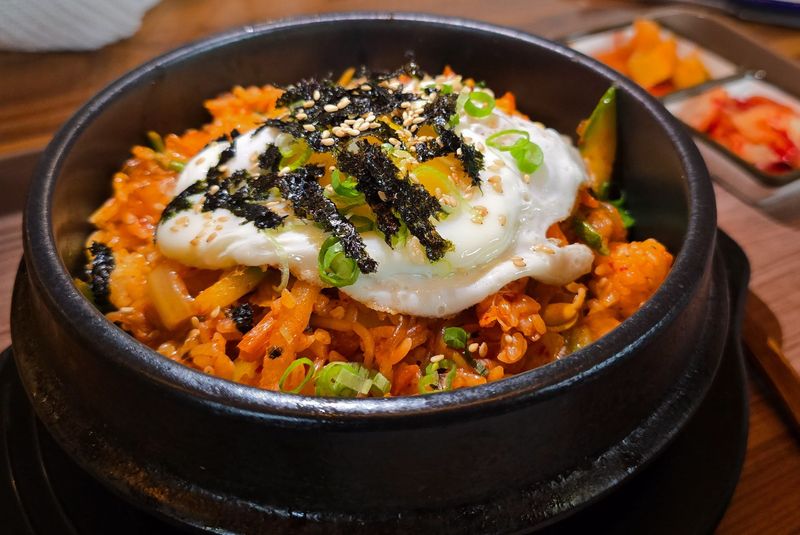 6 California Farmers' Market Breakfasts That Feel Like Saturday Morning - Decor Hint Dave's Korean Kitchen's Kimchi Fried Rice Bowl