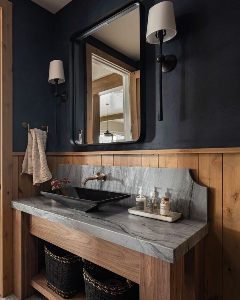 12 Utah Cabin Bathrooms That Might Capture Timeless Charm - Decor Hint Stone Countertops
