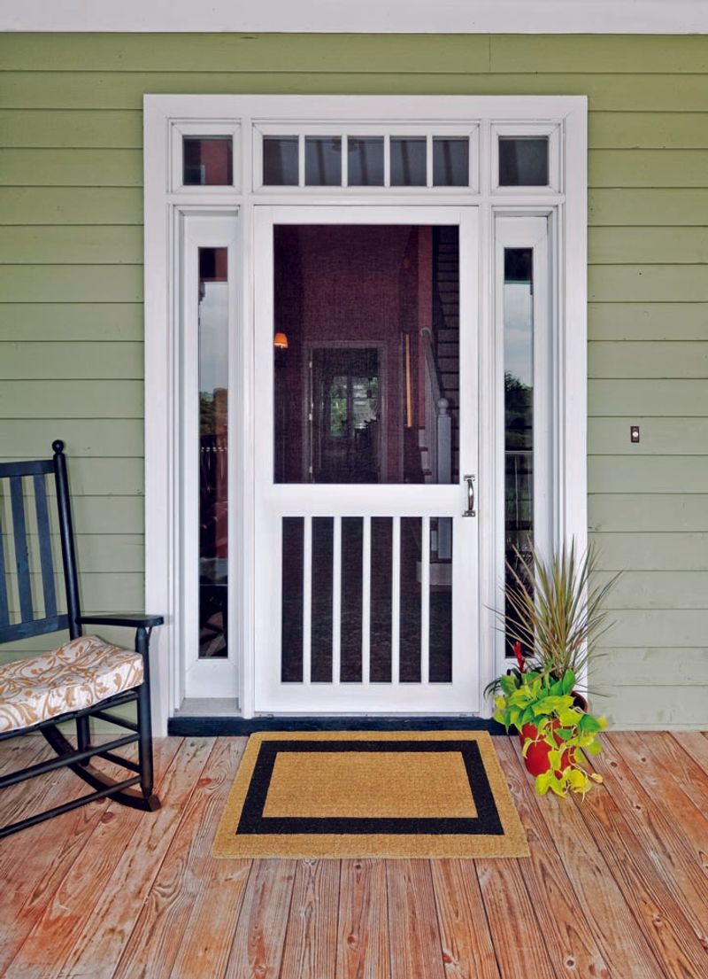 Screen Doors Featuring Lattice Patterns