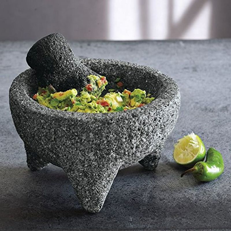 20 Subtle Clues At California Mexican Restaurants You Might Miss - Decor Hint Molcajete Used for Guacamole Presentation