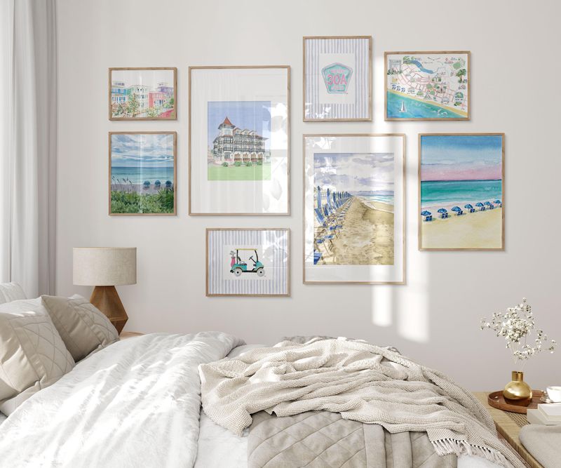 10 Signature Details Defining Florida Bedrooms With Coastal Style - Decor Hint Nautical Artwork and Maps