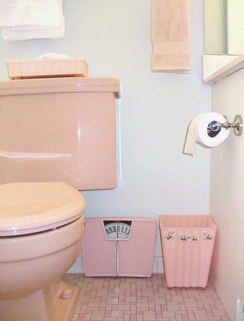 Coral-Colored Toilets