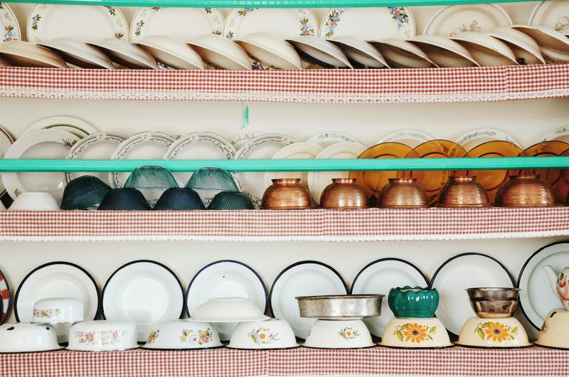 Display Colorful Dishware Proudly