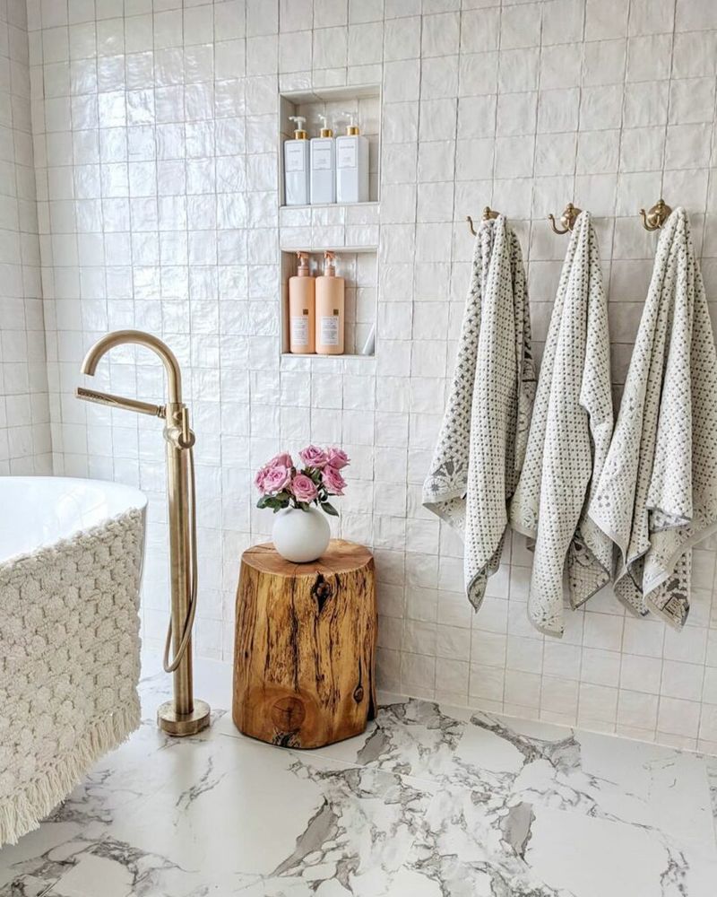 8 Massachusetts Bathrooms Designers Say Perfect the Subtle Quiet Luxury Trend - Decor Hint Textured Tiles