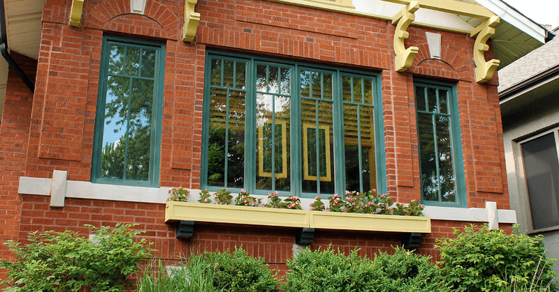 Brick Exteriors with Limestone Accents