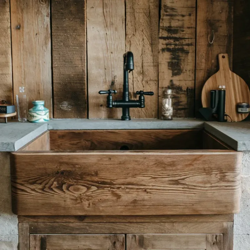 Reclaimed Wood Surround Sink