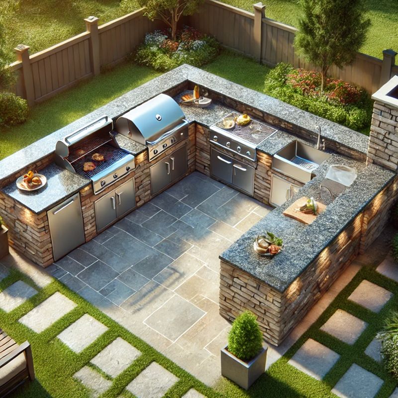 10 Florida Outdoor Kitchens Built To Withstand Heat And Storms - Decor Hint Pavered Perfection