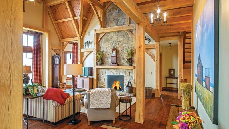 9 Vermont Cabins Known For Cozy, Old-World Appeal - Decor Hint Exposed Beams And Rustic Joinery