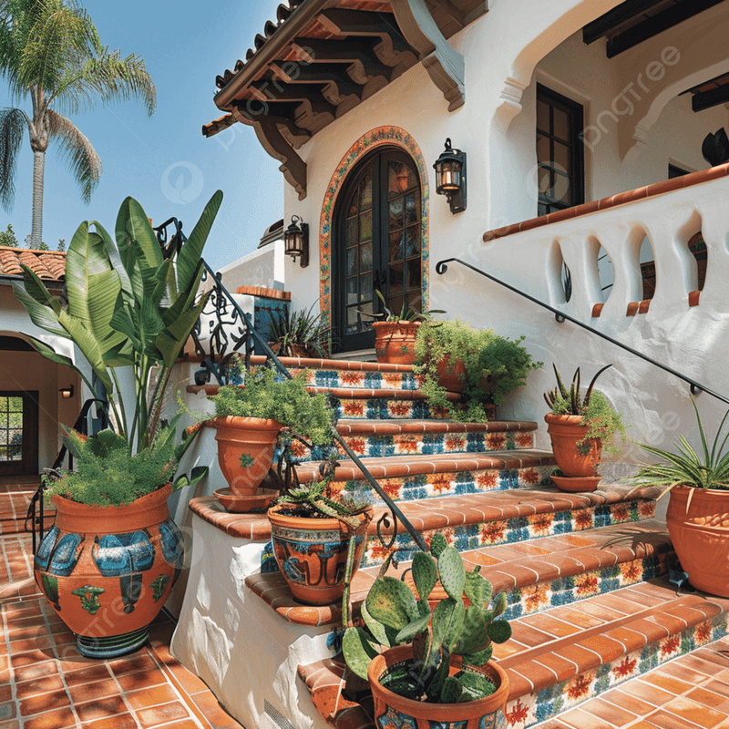 12 Courtyard Styles In New Mexico That Feel Warm And Timeless - Decor Hint Terracotta Planters