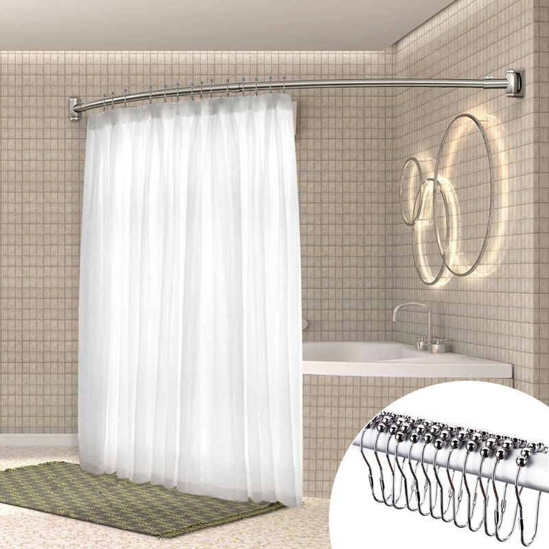 13 Vintage 1950s Bathroom Ideas That Could Be Popular Again In Ohio - Decor Hint Curved Shower Curtains