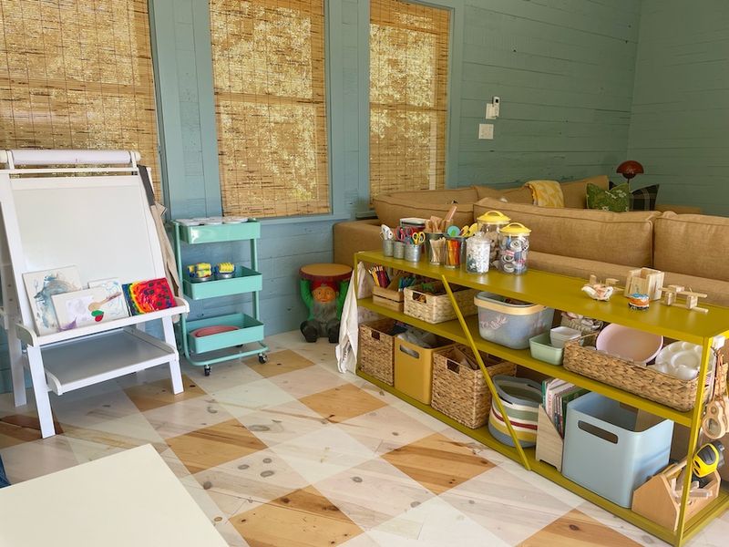 16 Nebraska Farm Sheds Turned Charming Studios - Decor Hint Painted Shed Turned Into Creative Playroom
