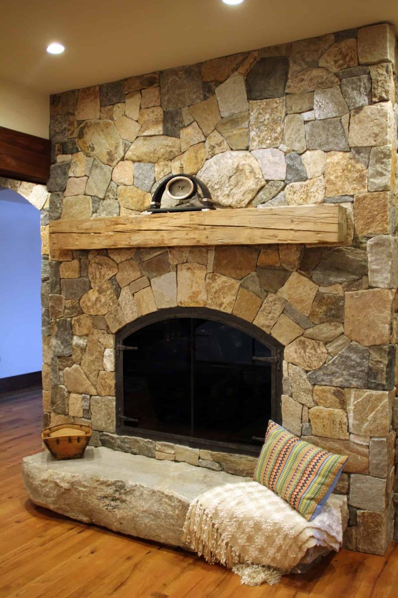 Stone Fireplaces As Focal Points