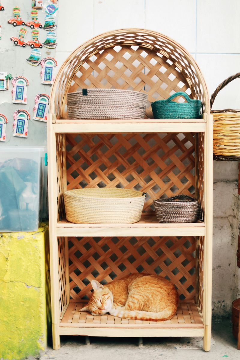 Wicker Etageres
