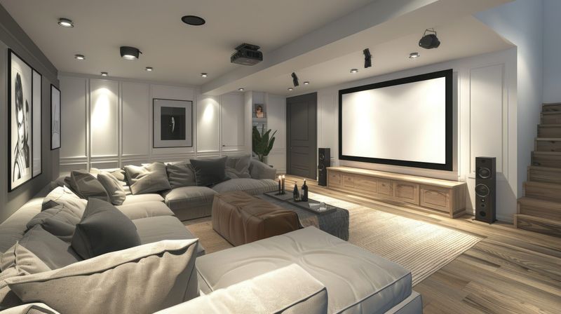 10 Michigan Basement Family Rooms Made For Laid-Back Fun - Decor Hint Movie Buff's Dream Den