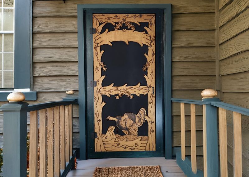Carved Panel Storm Door Design