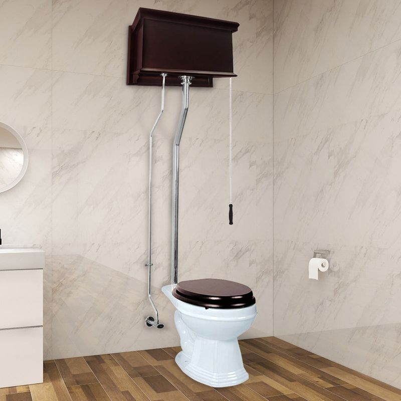 26 Ways To Get That Vintage Bathroom Look In New York Homes (Even In A Modern Apartment) - Decor Hint Pull-Chain Toilets (or Modern Lookalikes)