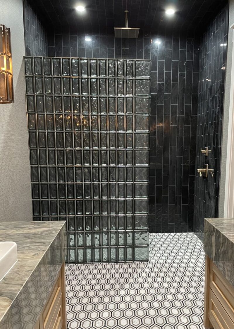 Glass Block Shower Walls