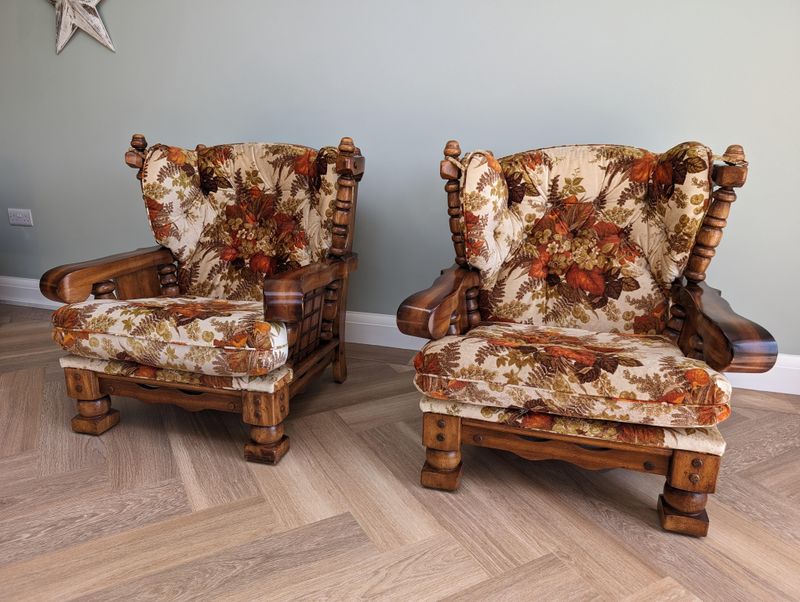 Matching Dining Sets with Fabric-Seat Chairs