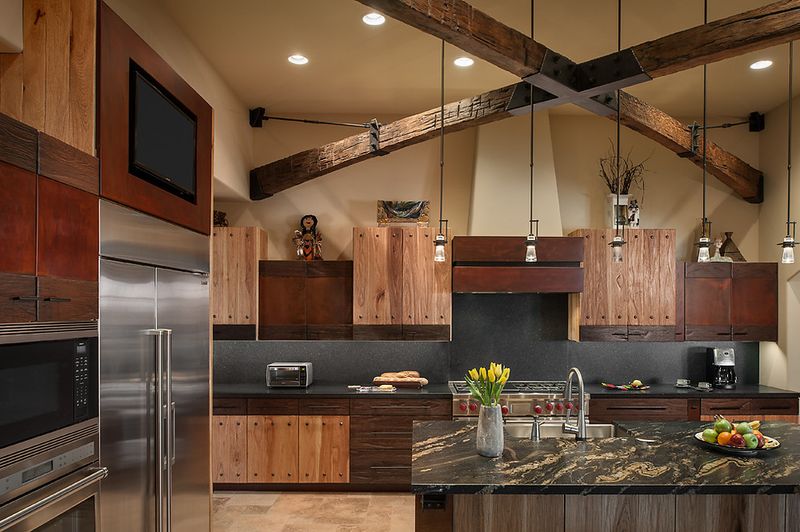 12 Arizona Rustic Kitchens That Could Capture The Desert Living Vibe - Decor Hint Stone Countertop Kitchen