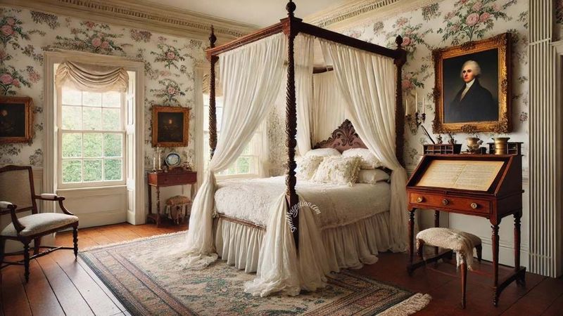 18 Virginia Colonial Details That Still Feel Fresh - Decor Hint Canopy Beds with Simple Fabric