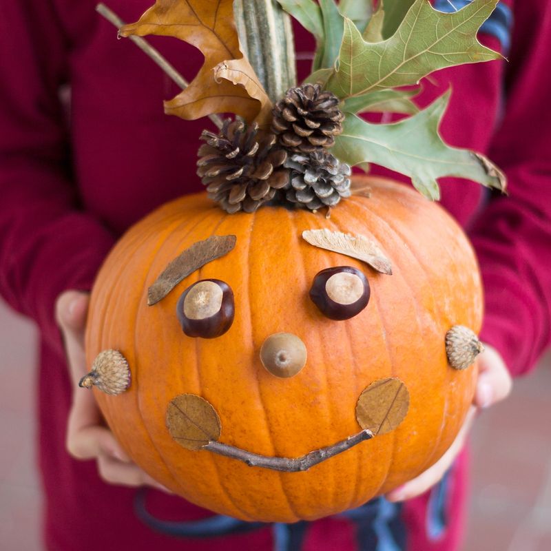 Pumpkin Painting With Natural Elements