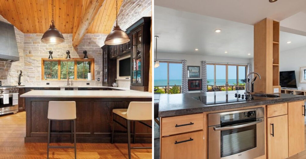 10 Kitchens In Michigan Lake Homes That Might Make The View The Star - Decor Hint