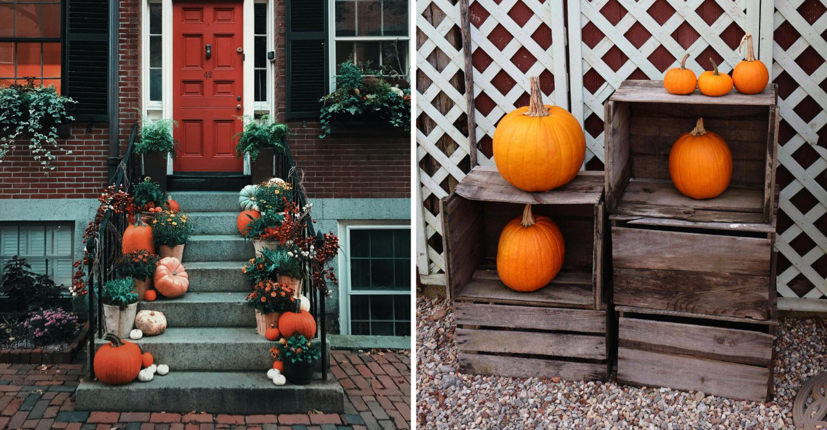 10 Porch Pumpkin Arrangements That Feel Classic Not Cheesy - Decor Hint 10 Porch Pumpkin Arrangements That Feel Classic Not Cheesy - Decor Hint