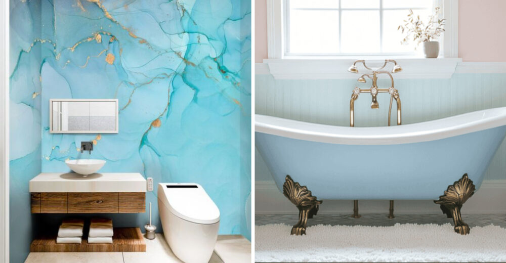 10 Portland Bathrooms With Bold Baby Blue Touches That Feel Serene - Decor Hint