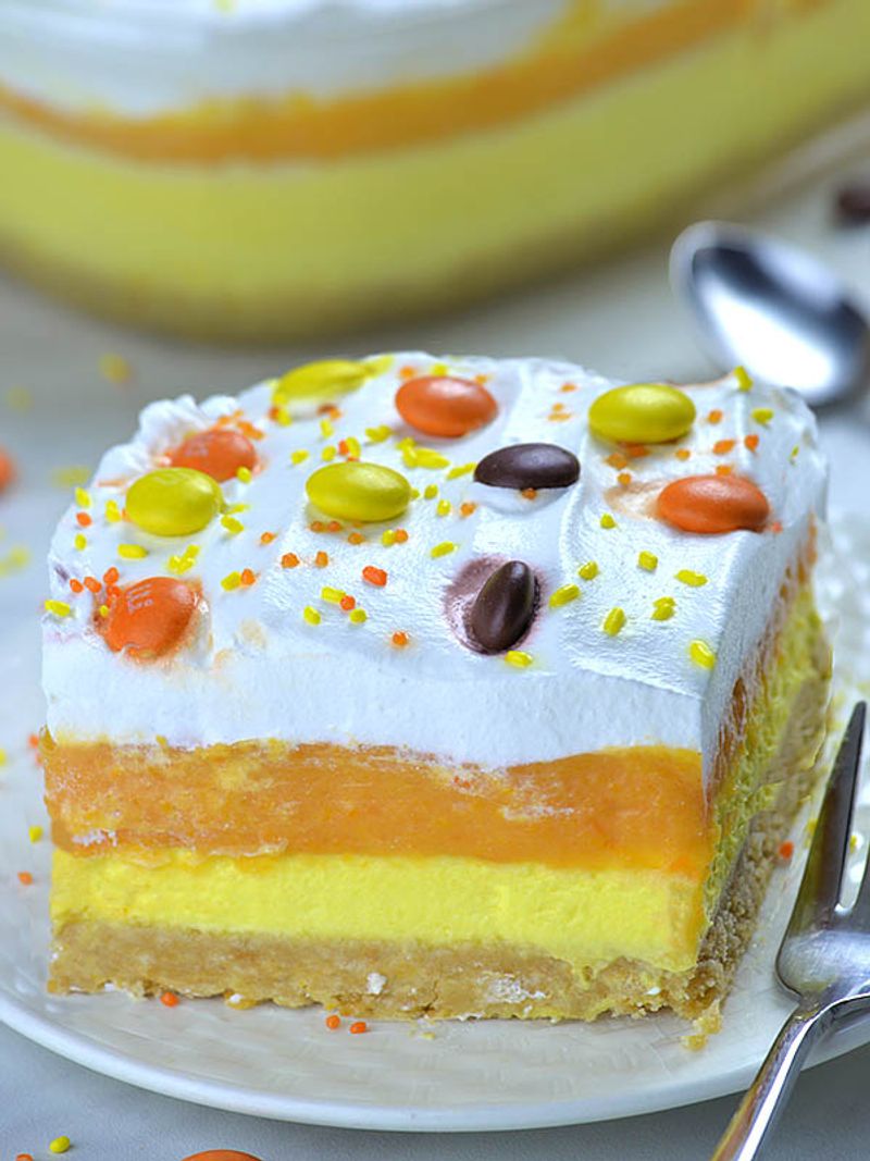 Candy Corn Lasagna