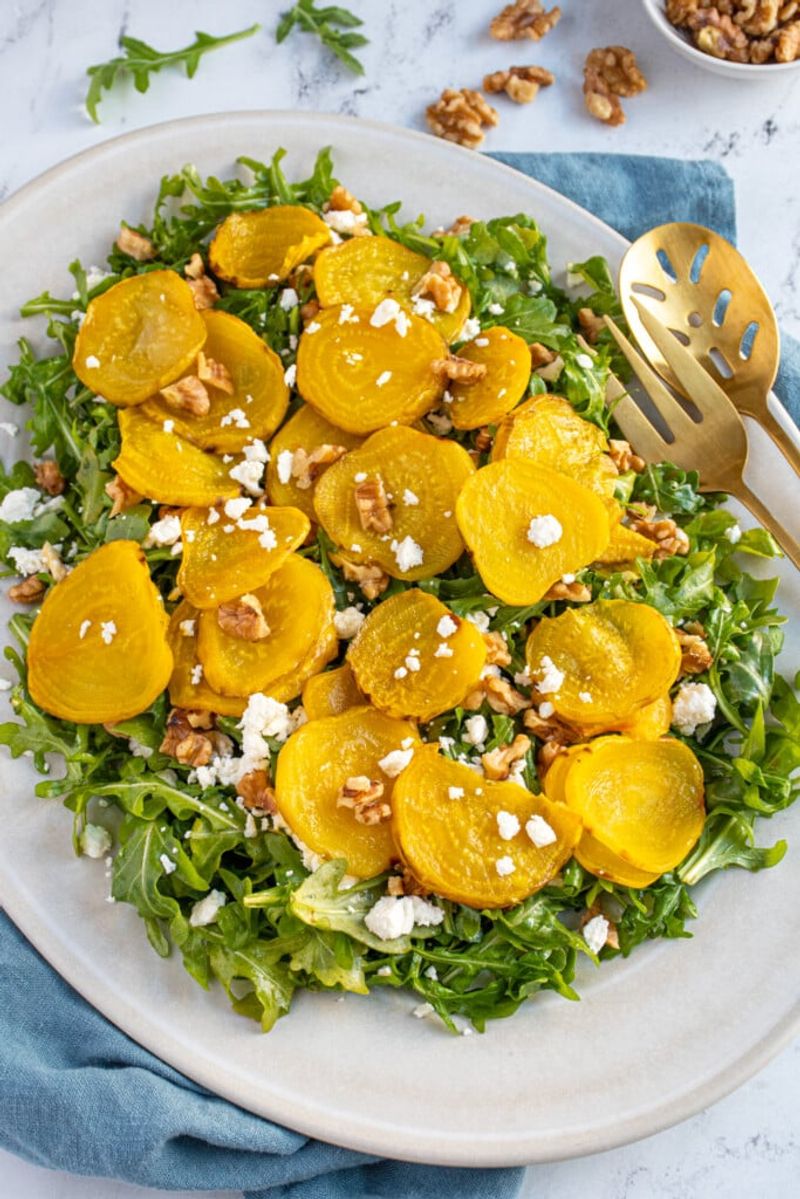 Golden Beet and Goat Cheese Glory