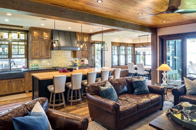 Open-Concept Kitchen With Living Room Views