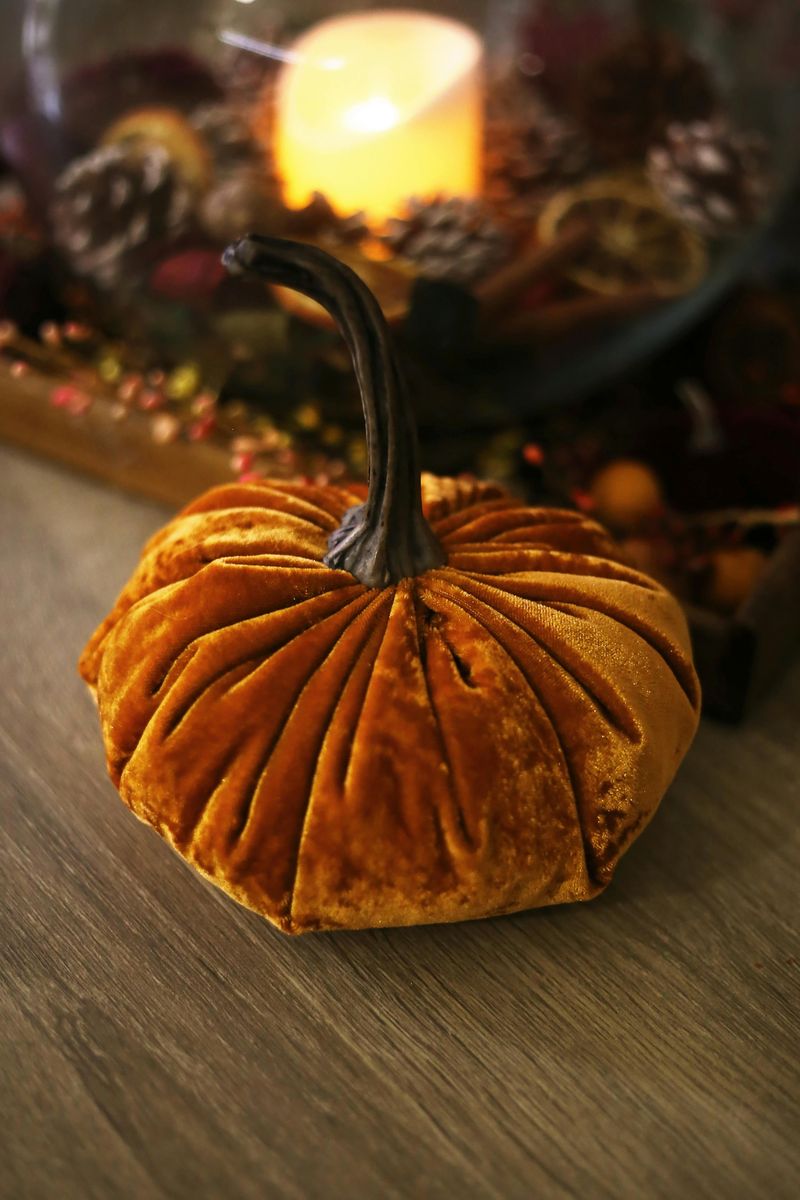 Velvet Pumpkin Arrangements